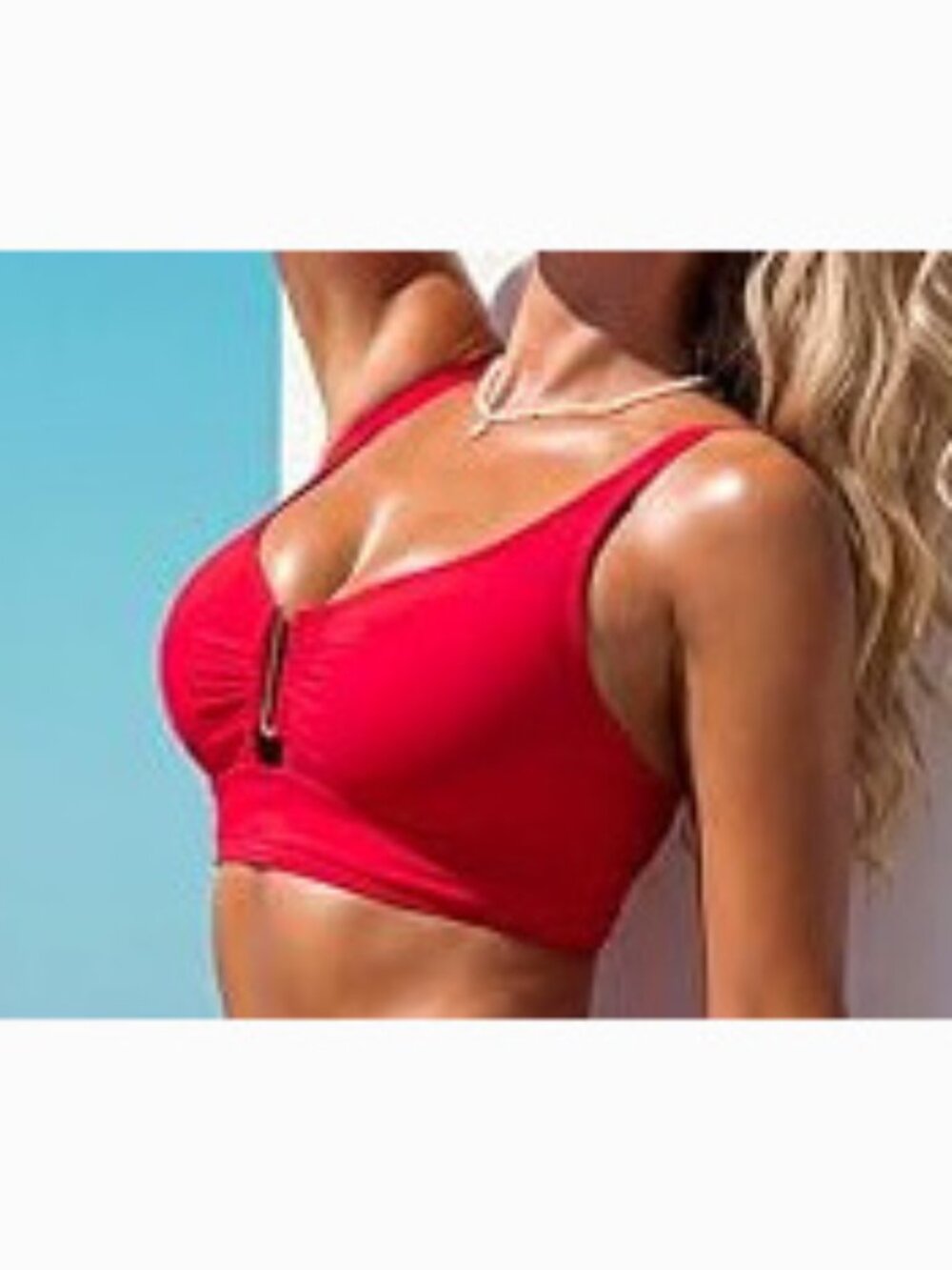 U-Wire Cutout Bikini Top with Adjustable Straps - Picture 2 of 6